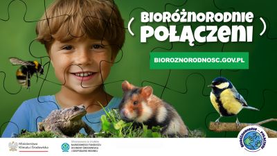 Plakat promujący kampanię ?Bior&oacute;żnorodnie połączeni?